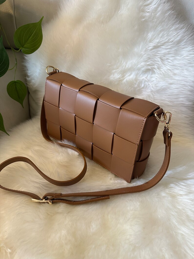 Cassette Bag in Genuine Leather Made in Italy, Sac Cuir, Crossbody Bag, Cassette Pockets, Woven S... | Etsy (US)