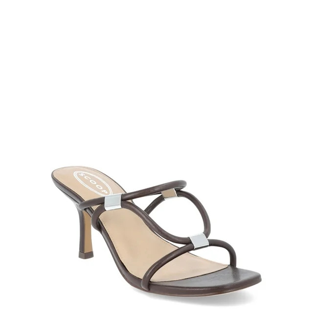 Scoop Women’s Stiletto Hardware Open Toed Heels, Sizes 6-11 | Walmart (US)