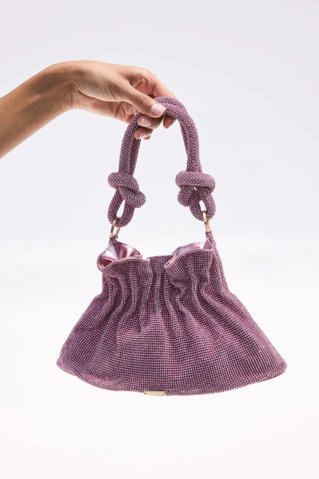 BARA MINI RHINESTONE SHOULDER BAG - SHELL PINK | Cult Gaia - US