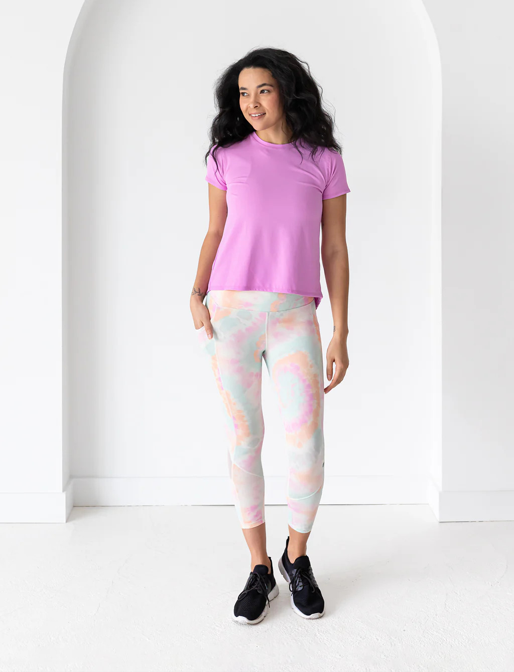 LADIES SPLIT BACK T-SHIRT | Jill Yoga