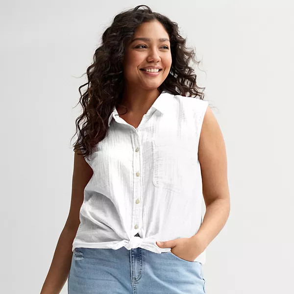 Juniors' SO® Sleeveless Shirt | Kohl's