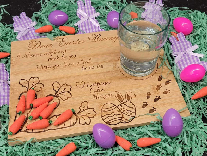 Personalized Easter Bunny Snack Tray, Easter Bunny Treat Tray, Kids Easter Activity - Etsy | Etsy (US)