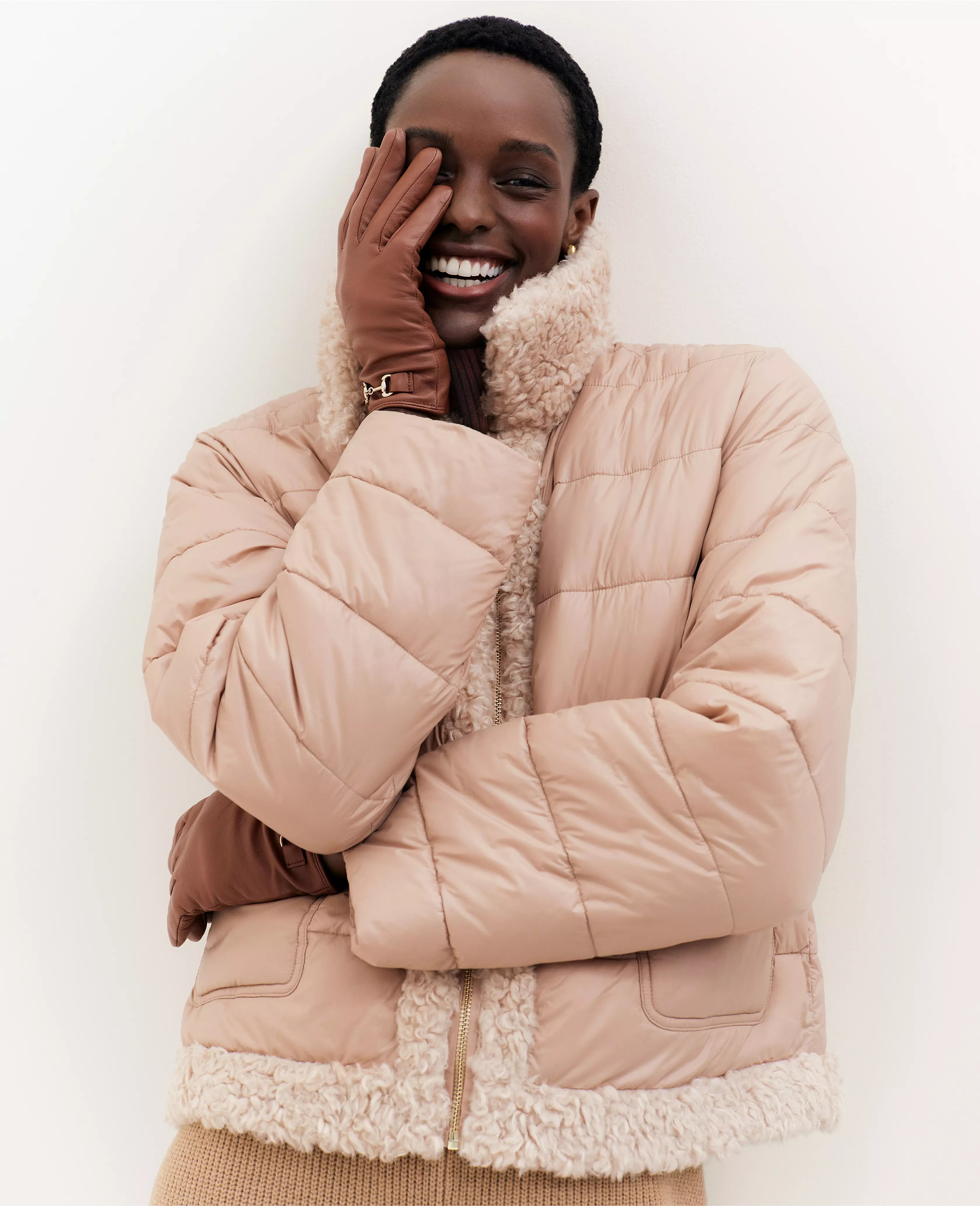 Faux Fur Trim Puffer Jacket | Ann Taylor (US)