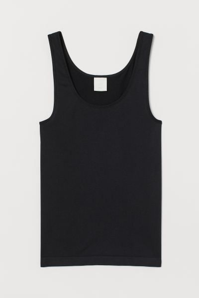 Fitted tank top in microfiber. Designed with minimum number of seams for a more comfortable fit a... | H&M (US)