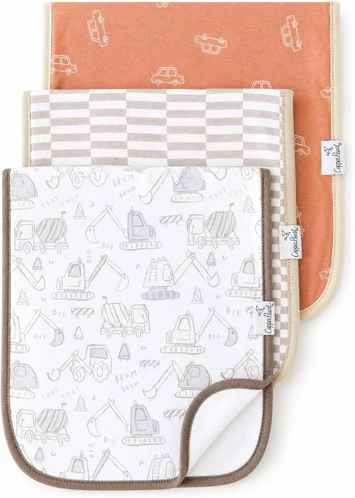 Copper Pearl Premium Baby Burp Cloths - 3-Pack Large Cotton Burp Cloths, Extra Soft Spit Up Rags ... | Amazon (US)