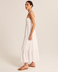 Women's Knotted Halter Maxi Dress | Women's Dresses & Jumpsuits | Abercrombie.com | Abercrombie & Fitch (US)