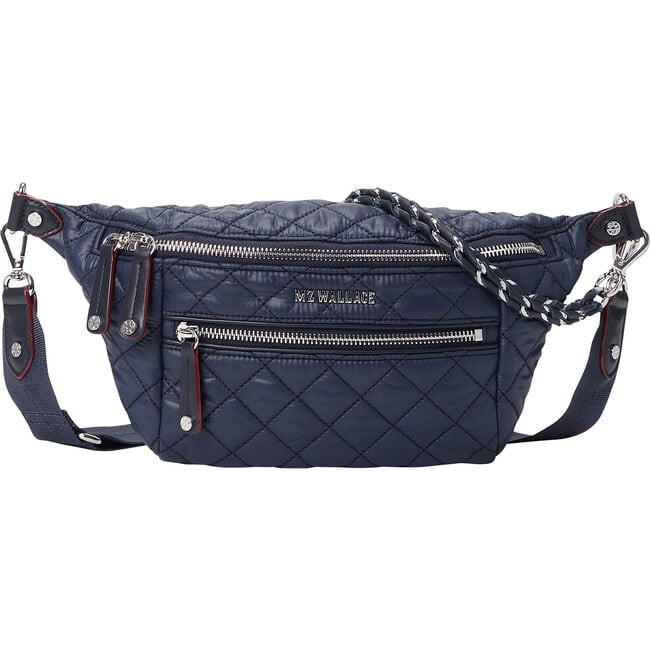 MZ Wallace | Women's Small Crosby Sling Bag, Dawn (Blue, One Size) | Maisonette | Maisonette