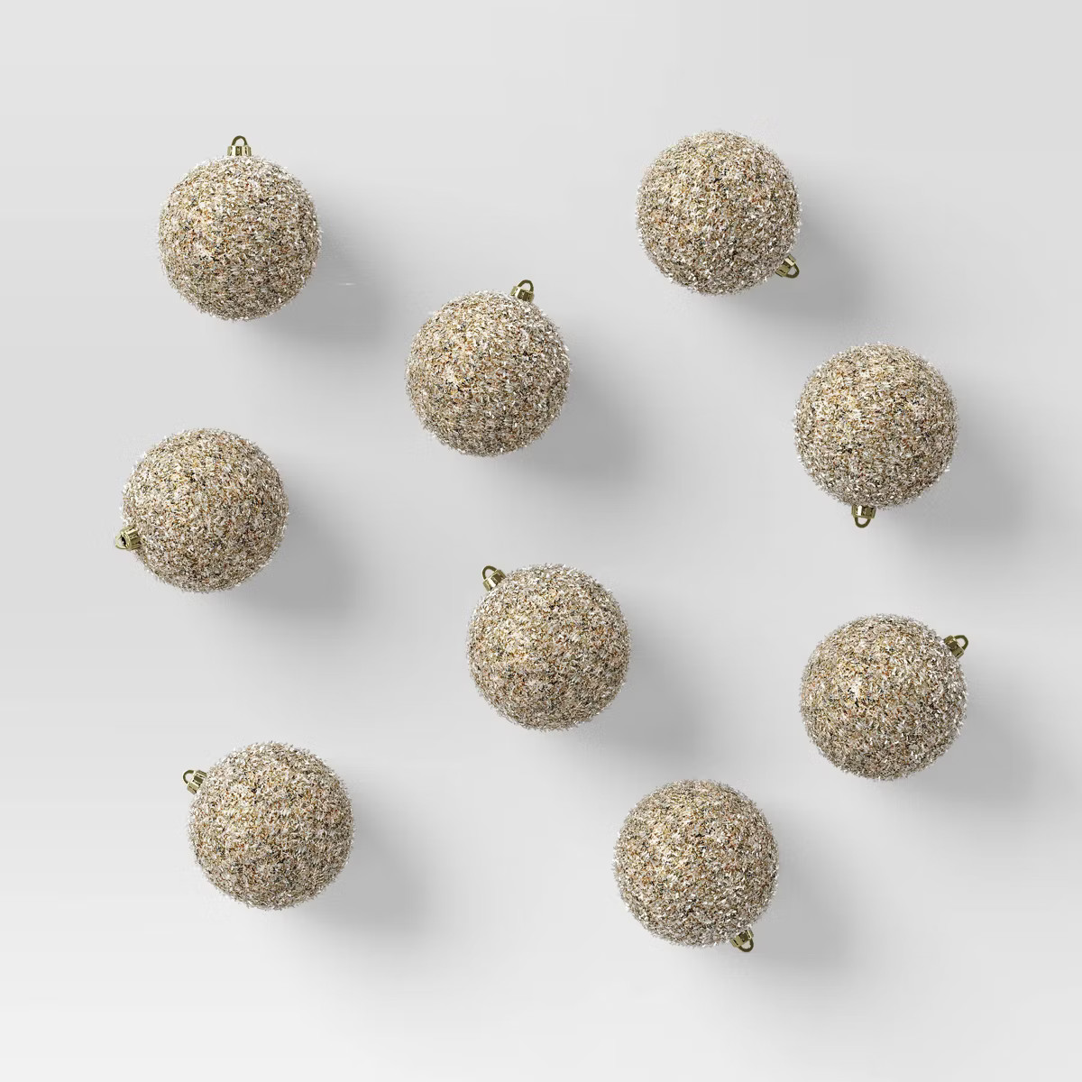 9ct Christmas Tinsel Ball Champagne - Wondershop™ | Target