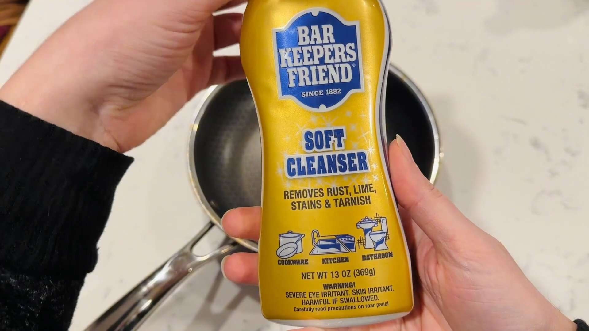 #ad This post contains affiliate links, which means I may earn a small commission if you make a purchase through my links.

If your pans are starting to look dull or have that baked-on buildup around the rim and bottom, this Bar Keepers Friend Soft Cleanser made a really noticeable difference on my HexClad pans. I used a small amount with a damp microfiber cloth and it helped remove those darker spots the dishwasher doesn’t clean.
 

 #LTKmomlife #LTKHome
