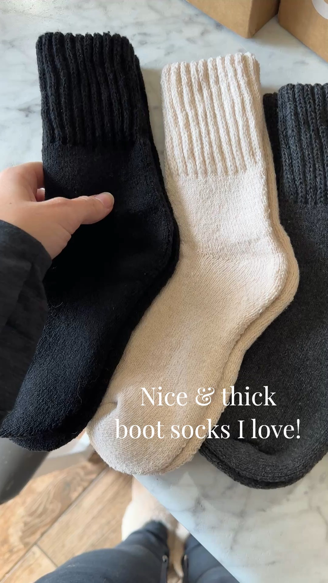 The best thick cozy boot socks to keep your feet warm in the cold winter!! Also linking my favorite ruffle socks below to wear on a more everyday basis with leggings/jeans & for workouts and walks! 

#LTKFindsUnder50 #LTKgrwm #LTKSeasonal