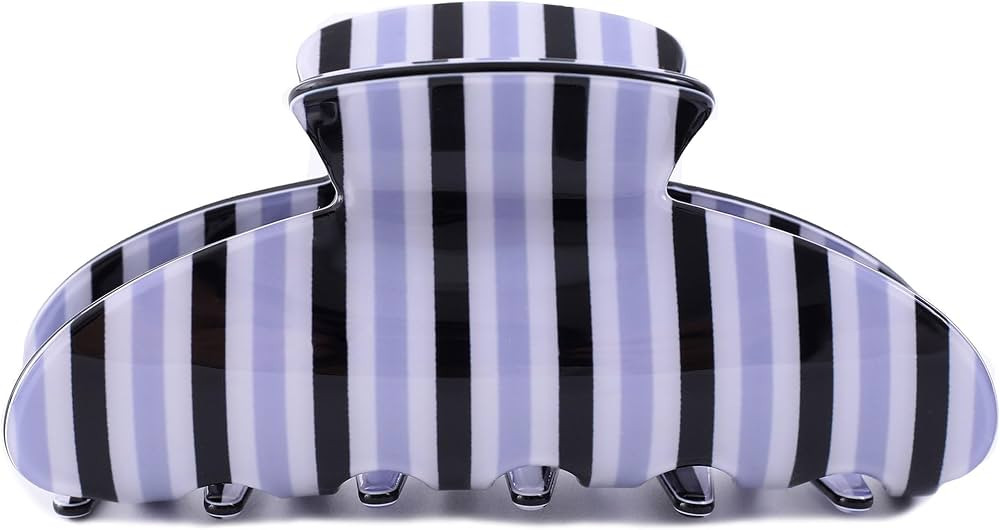 Striped Hair Claw Clips for Women,3.8 Inch Large Acrylic Hair Clips for Thin Fine to Thick Hair,V... | Amazon (US)