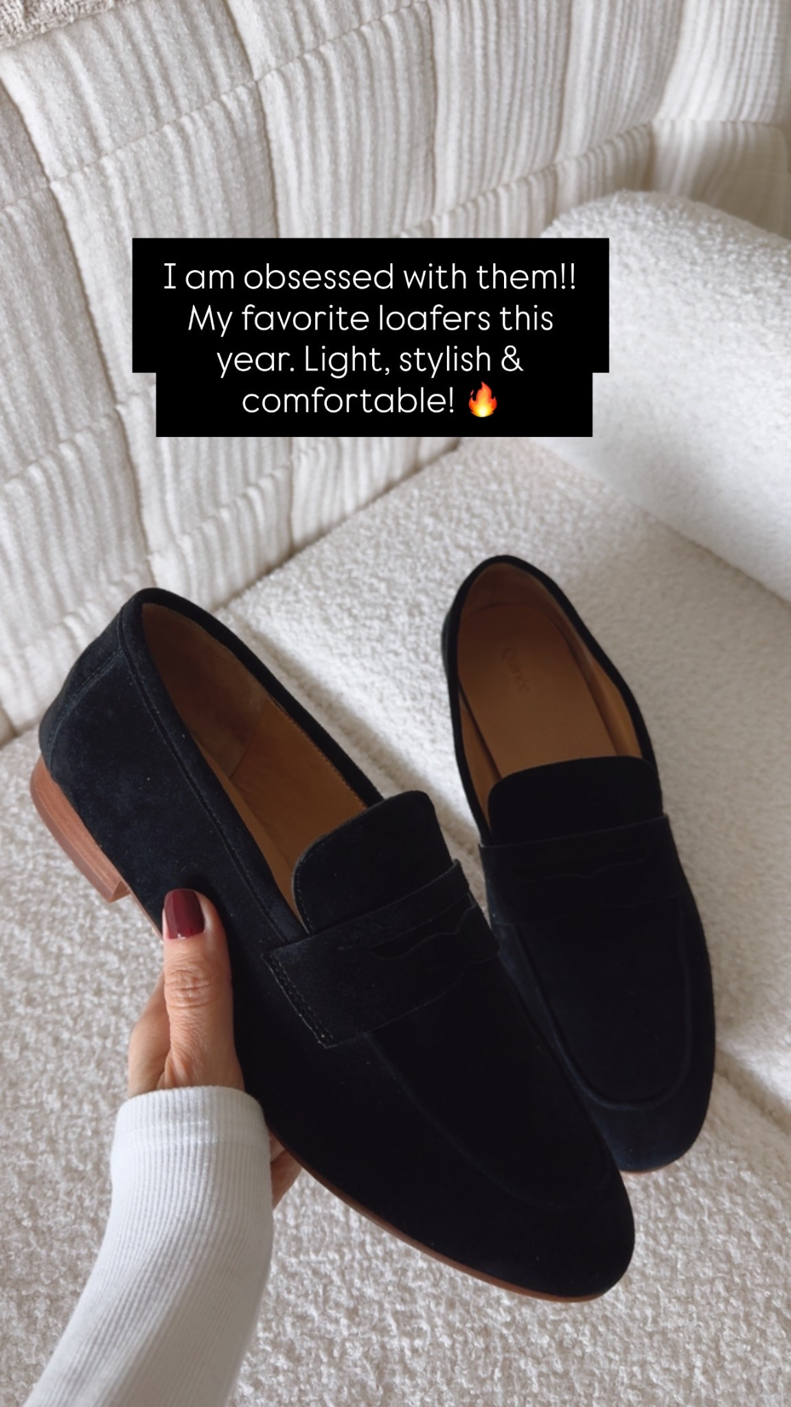 These loafers are my favorite loafers of 2025! These are stylish, light and so beautiful! It’s so comfortable that I can even wear on a travel day! Runs tts.

@onequince #quincepartner



#LTKGiftGuide #LTKU #LTKHoliday