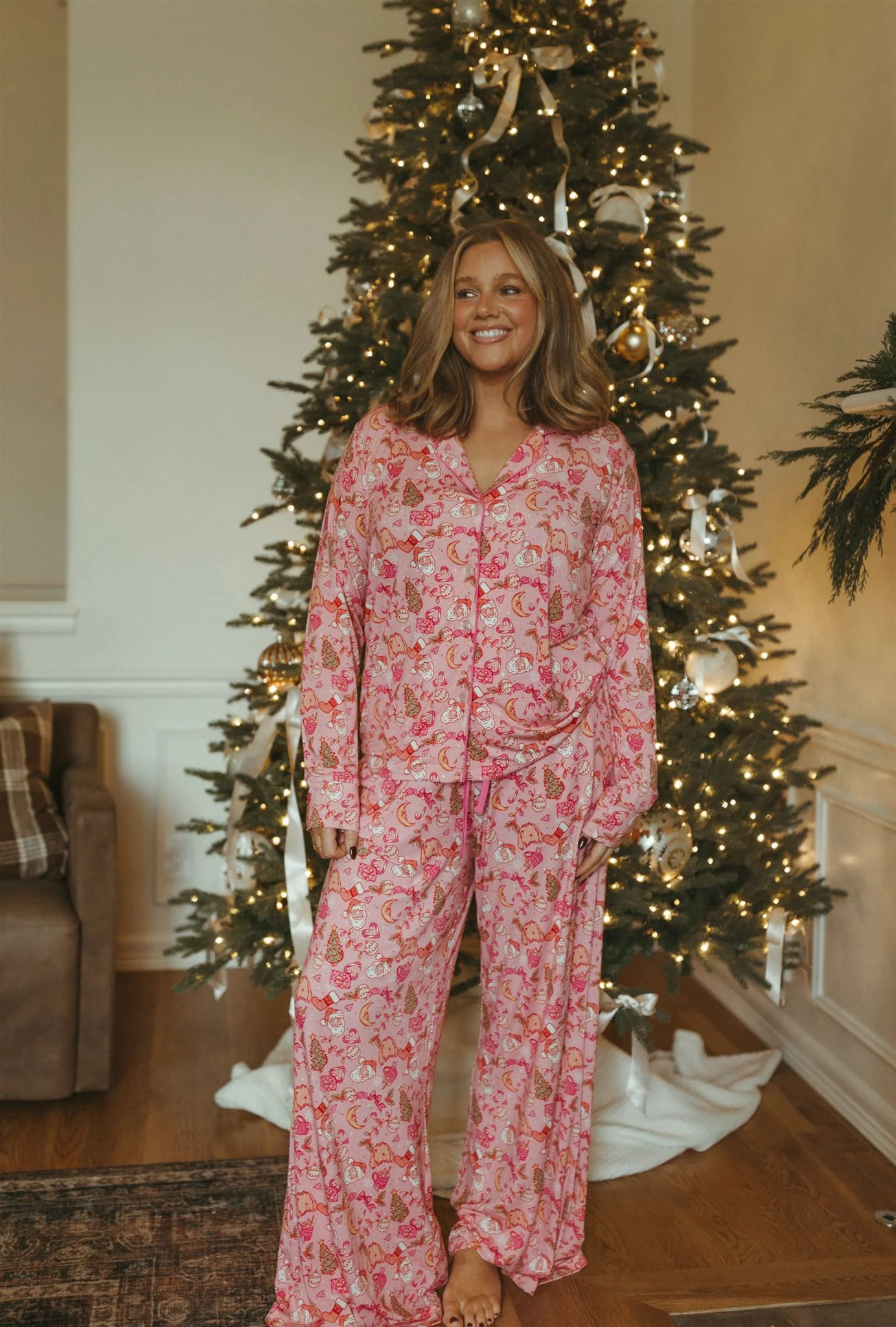 Pink Christmas Doodle Dreams Women’s Set IMJ x Bre Sheppard - PRE ORDE | In My Jammers