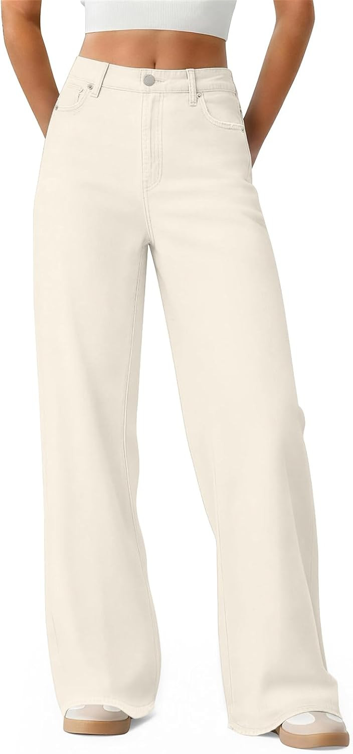 Women's Wide Leg Jeans High Waisted Baggy Straight Denim Pants | Amazon (US)