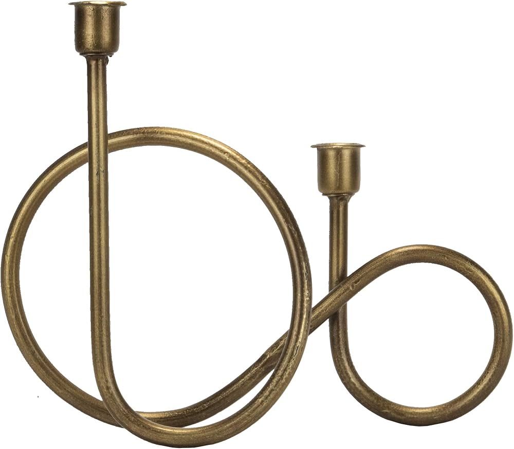 Brass Metal Sculpture Taper Candle Holder | Amazon (US)