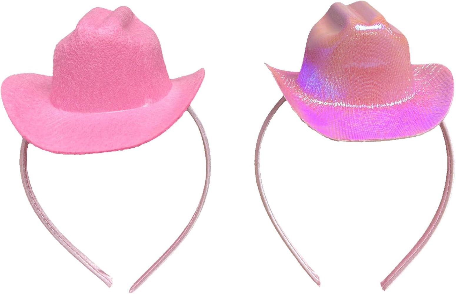 2 Pcs Pink Mini Cowboy Hat Headbands - Mini Party Hats Pink Cowgirl Hat Headband Cowgirl Costume ... | Amazon (US)