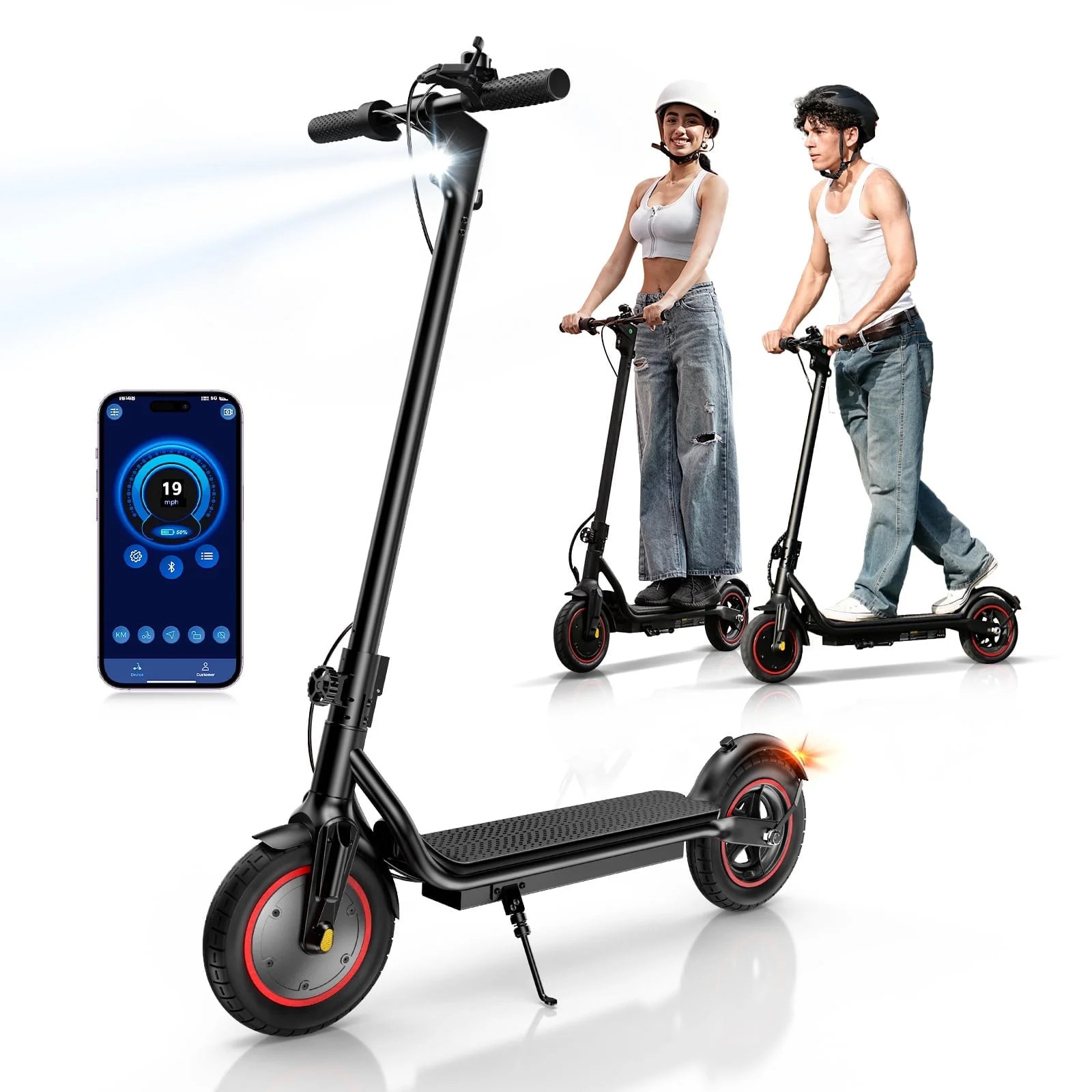LiteFive LF5 350W Electric Scooter for Adults, 19mph & 21Miles Range, Folding Commuting E-Scooter | Walmart (US)