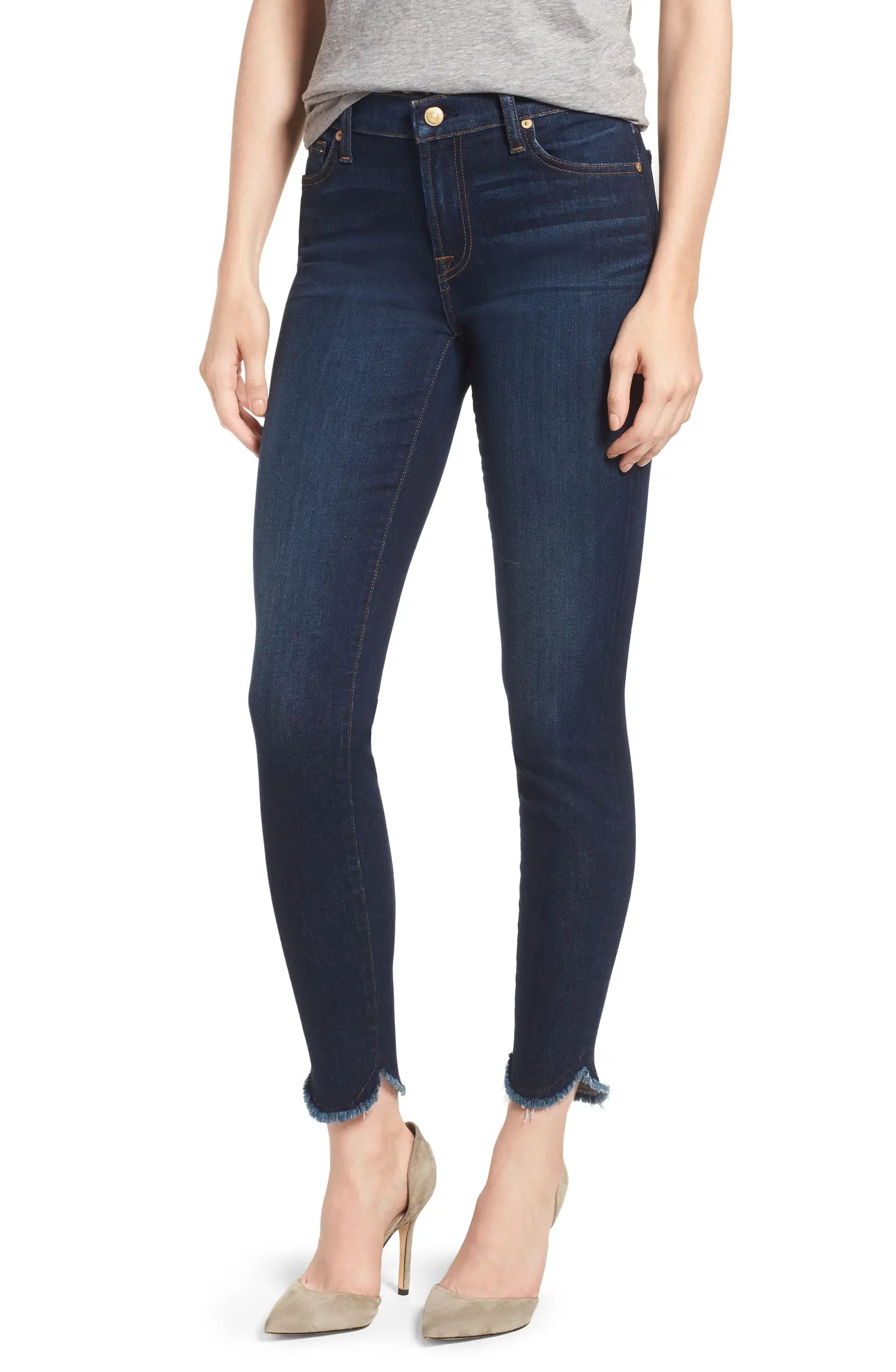Scallop Hem Ankle Skinny Jeans | Nordstrom
