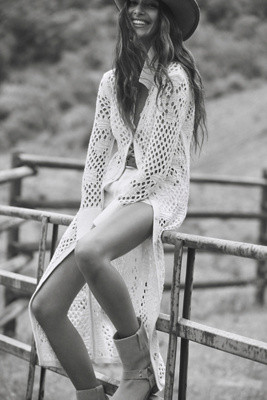 By Anthropologie Fishnet Duster Cardigan Sweater | Anthropologie (US)