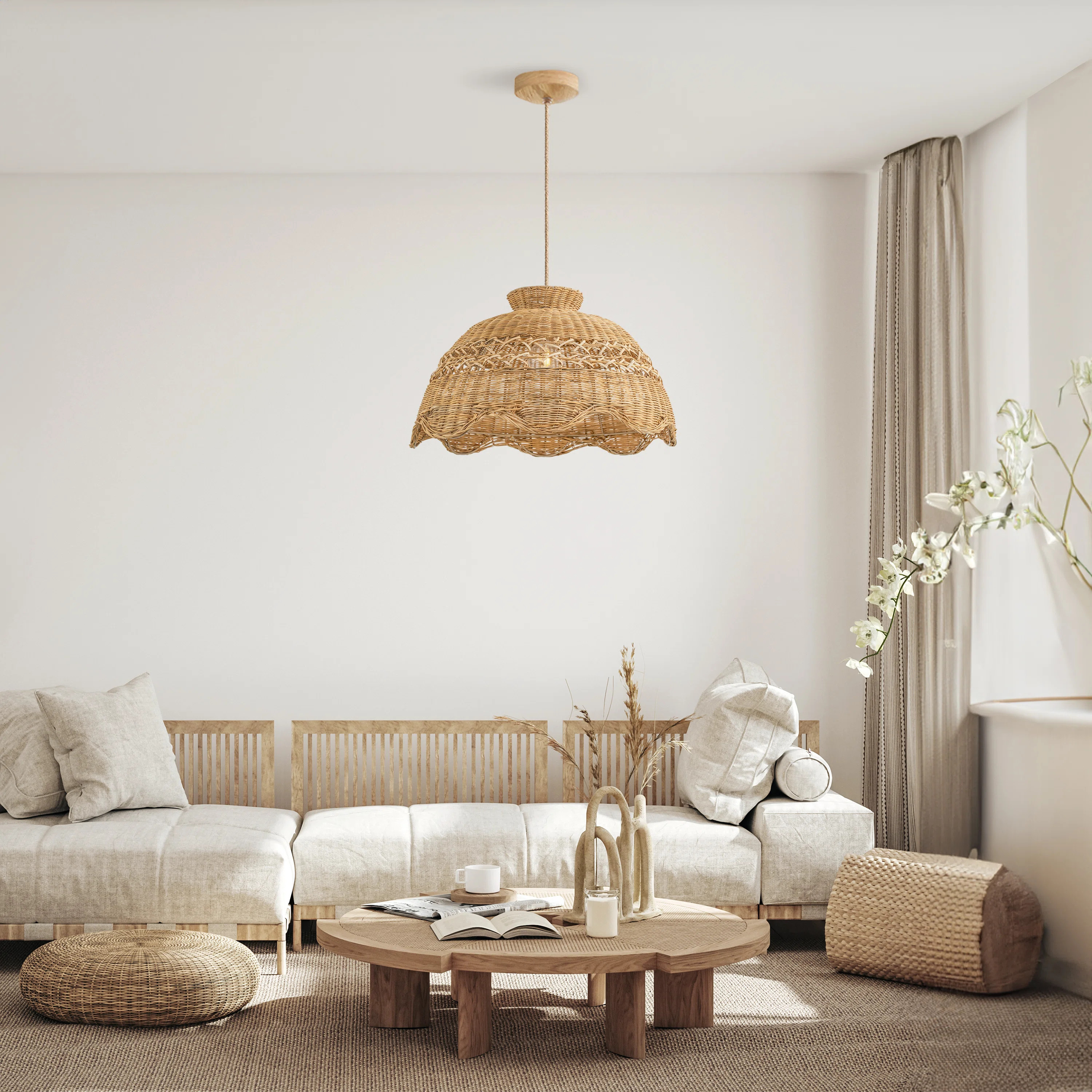 Antisha 1 - Light Natural Dome Pendant | Wayfair North America