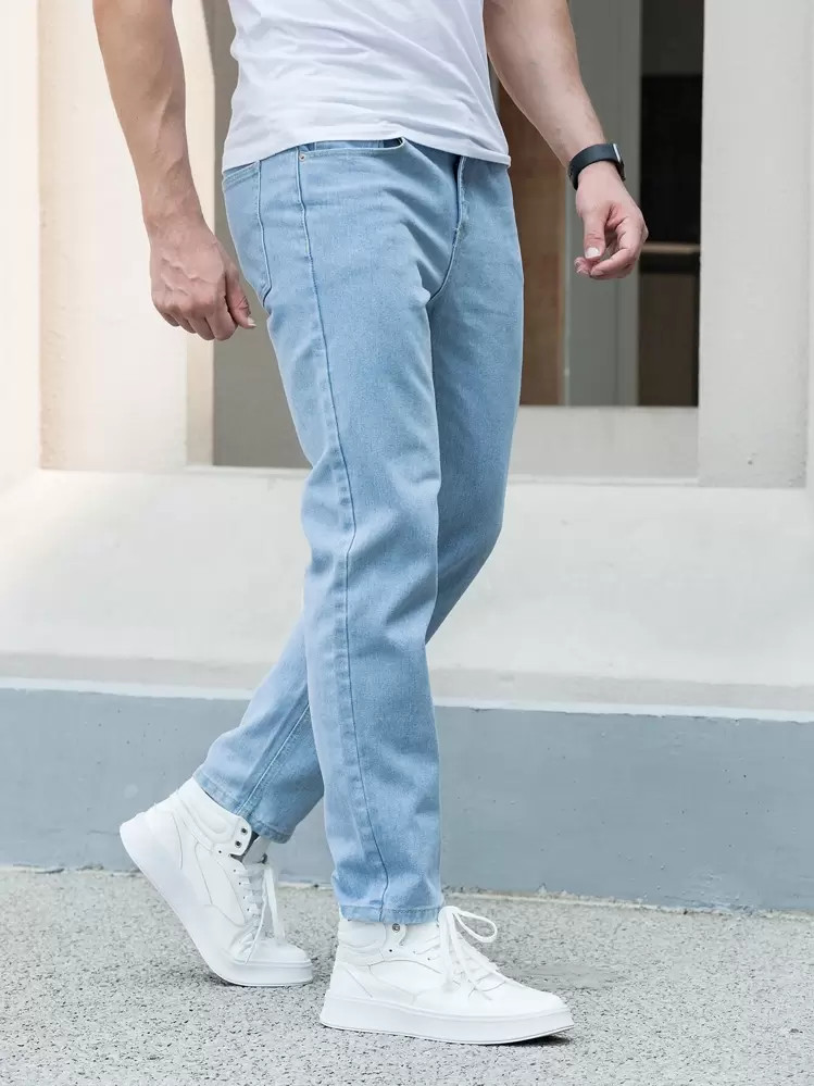 Men Cotton Slant Pocket Straight Leg Jeans | SHEIN
