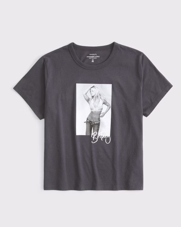 Short-Sleeve Britney Spears Graphic Skimming Tee | Abercrombie & Fitch (US)