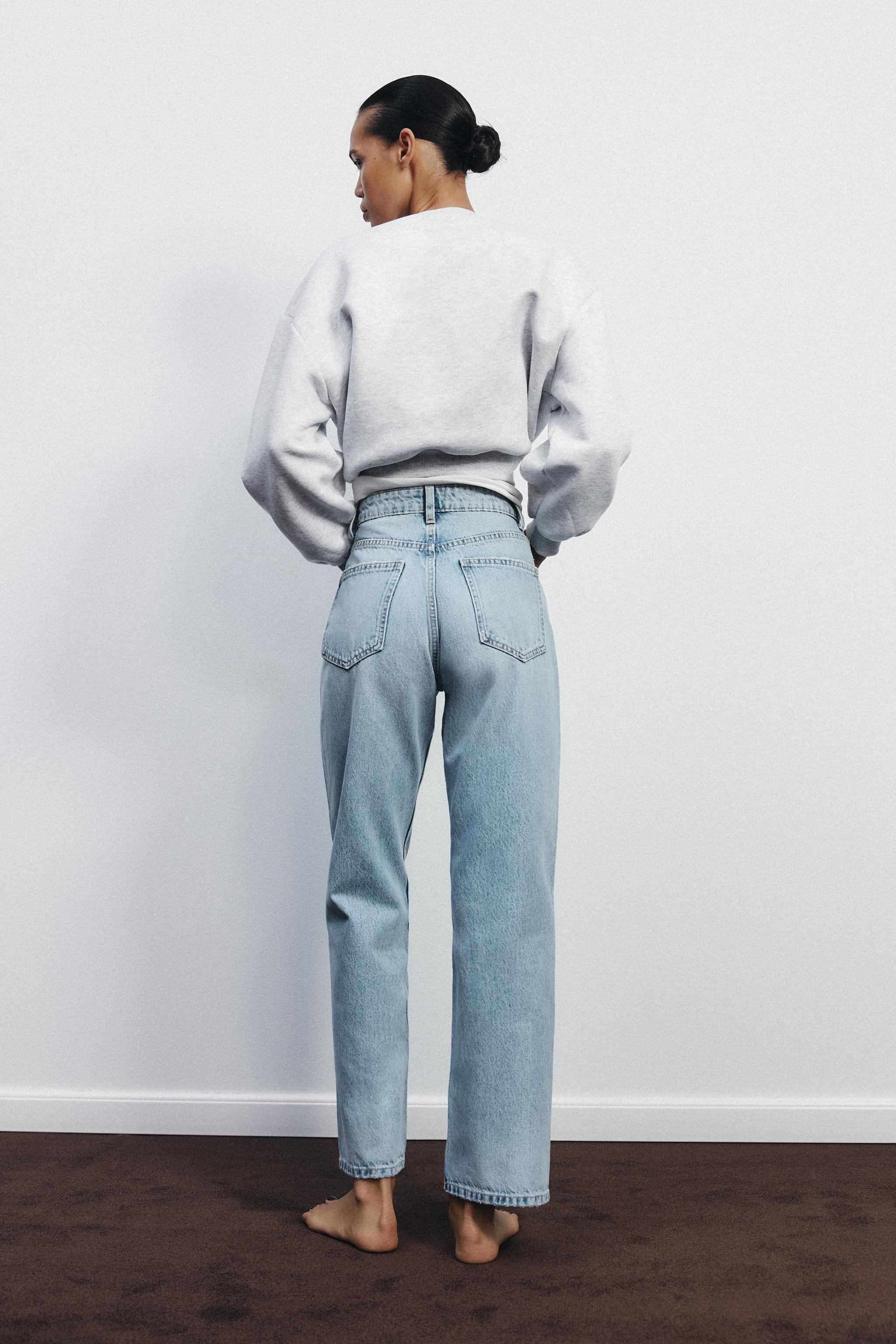 HIGH WAIST - REGULAR LENGTHHigh-waist jeans with belt loops and a five-pocket design. Front zip f... | Zara UK