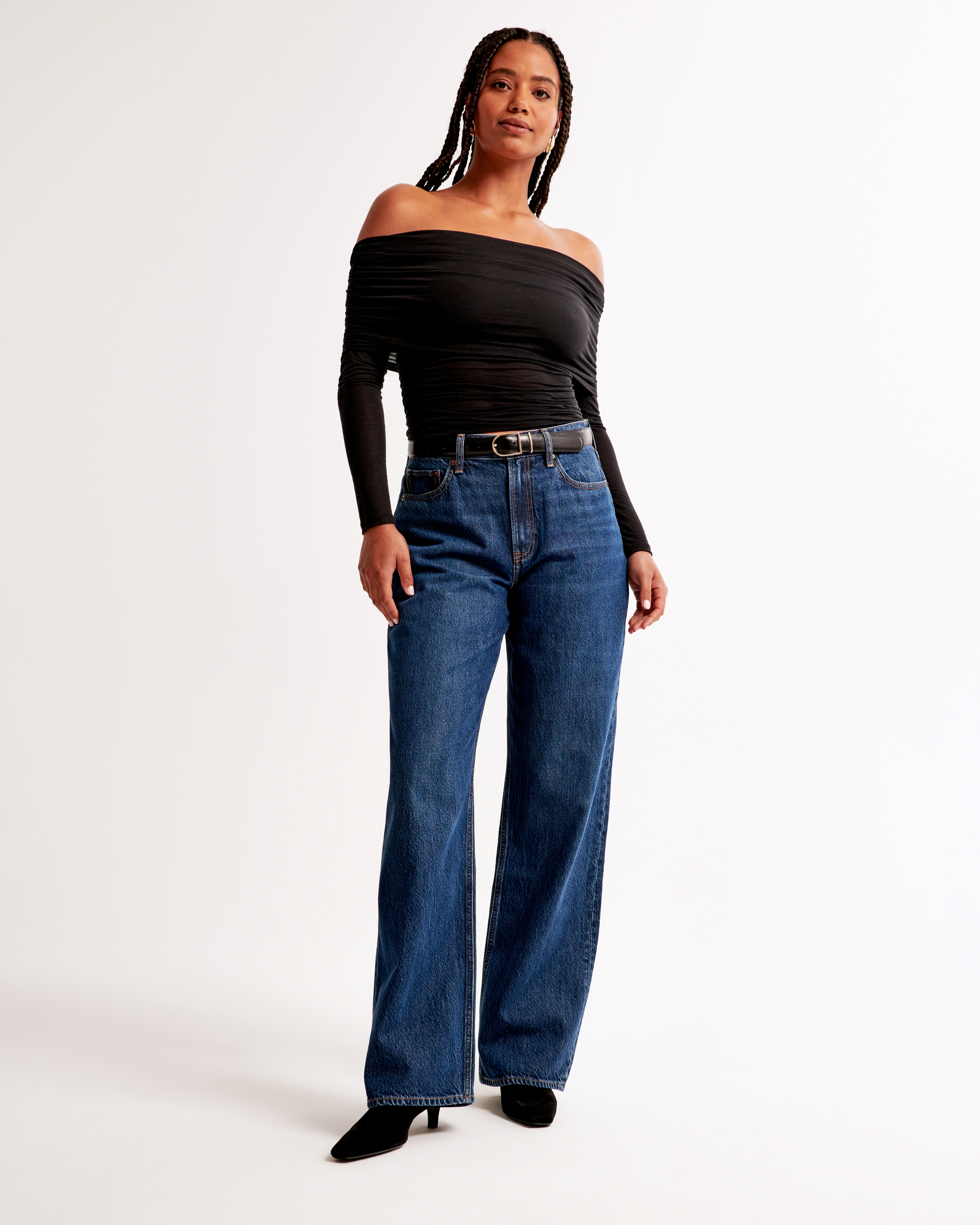 Curve Love High Rise Loose Jean | Abercrombie & Fitch (US)