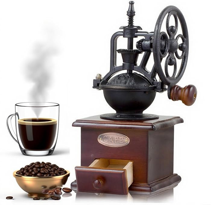 Vintage Manual Coffee Grinder Maker - High Hardness Ceramic Core Coffee Bean Grinder With Solid W... | Amazon (US)