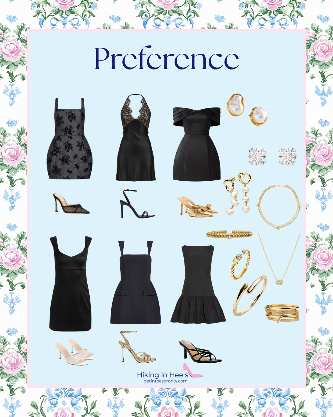 All black Preference Round dresses! 🖤 

 