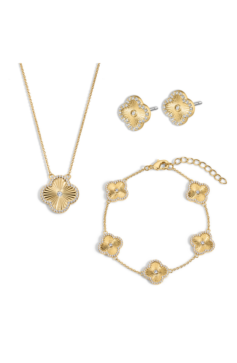 Electric Picks Icon Clover Necklace, Bracelet and Studs - Set of 3 | Nordstrom | Nordstrom
