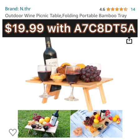 Wine picnic table 

#LTKfindsunder50 #LTKtravel #LTKsalealert