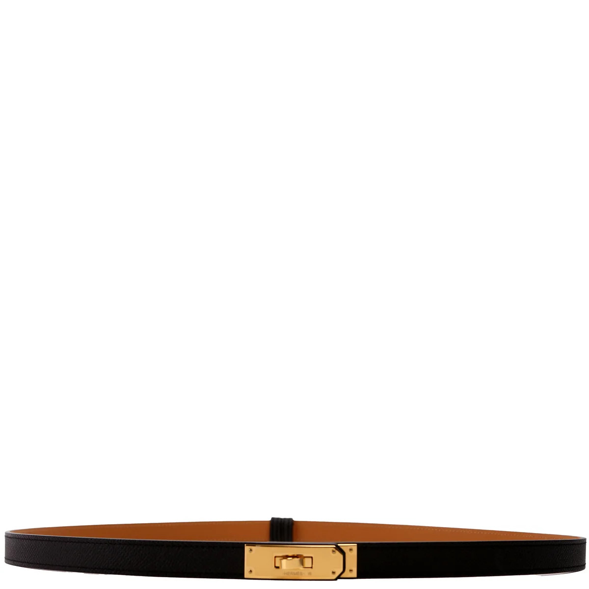 Kelly 18 Epsom Adjustable Belt Black | Keeks Designer Handbags