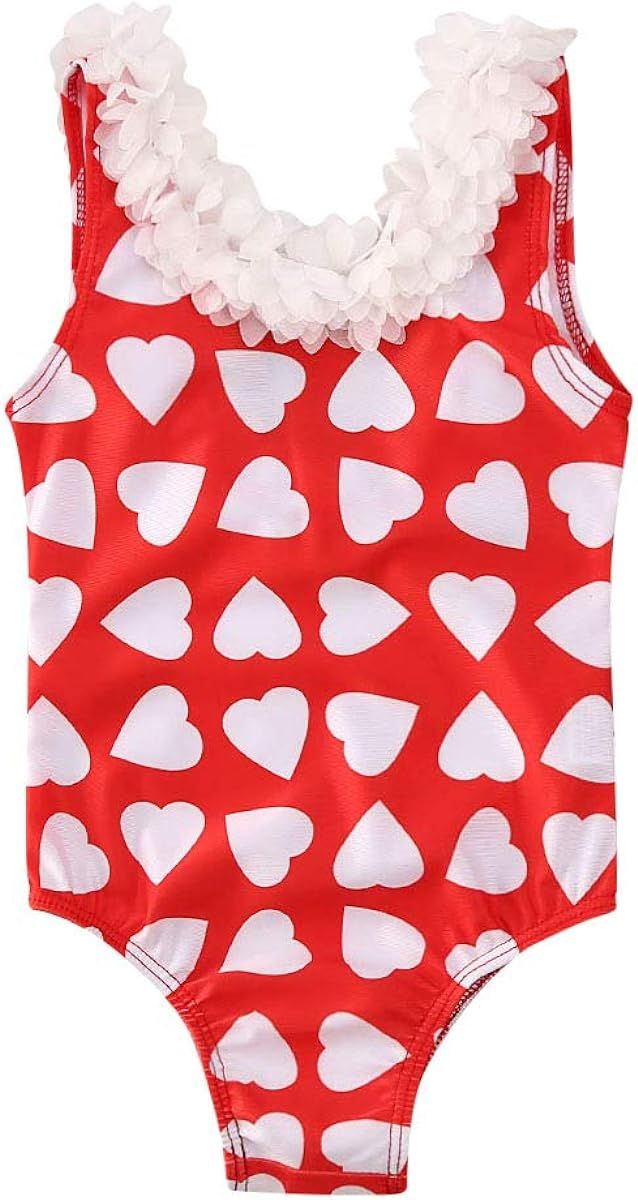 Fiomva Infant Toddler Baby Girls Swimsuit Sunflower Ruffle Bottom One-Piece Swimwear Bathing Suit... | Amazon (US)