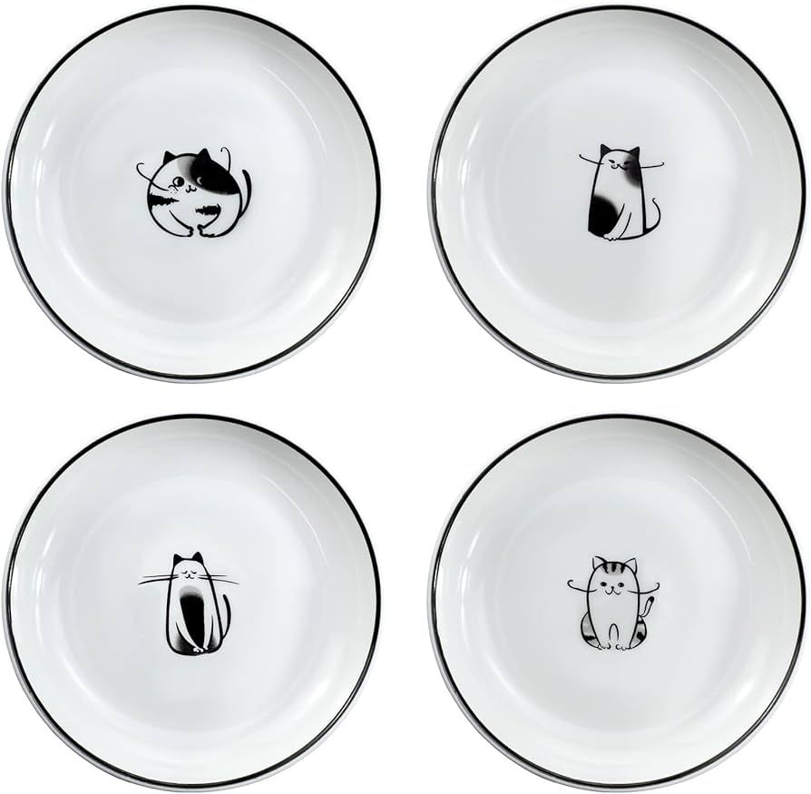 SOCOSY Cute Cartoon Dog Ceramic Seasoning Dishes Sauce Dish Sushi Dipping Bowl Appetizer Plates T... | Amazon (US)