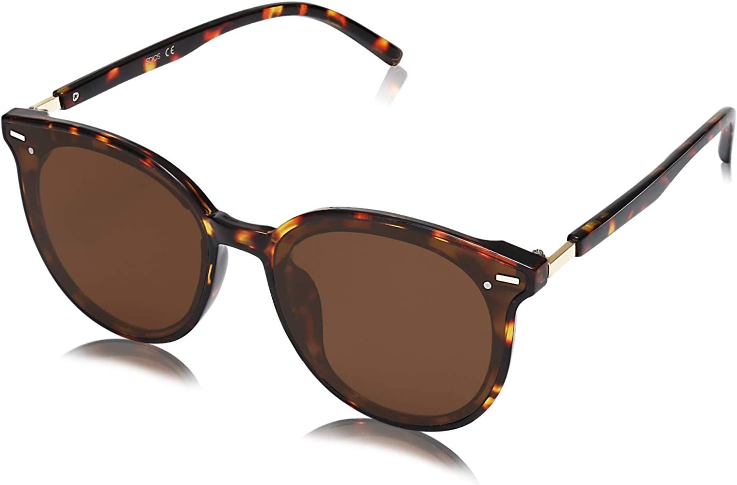 SOJOS Classic Round Sunglasses for Women Men Retro Vintage Shades Large Plastic Frame Sunnies | Amazon (US)