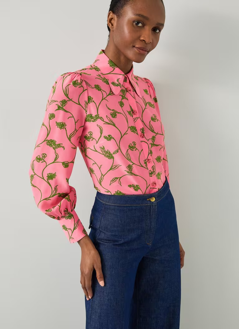 Sonya Pink & Green Blouse | L.K. Bennett (UK)