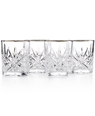 Dublin Platinum Double Old Fashioned Glasses, Set of 4 | Macys (US)
