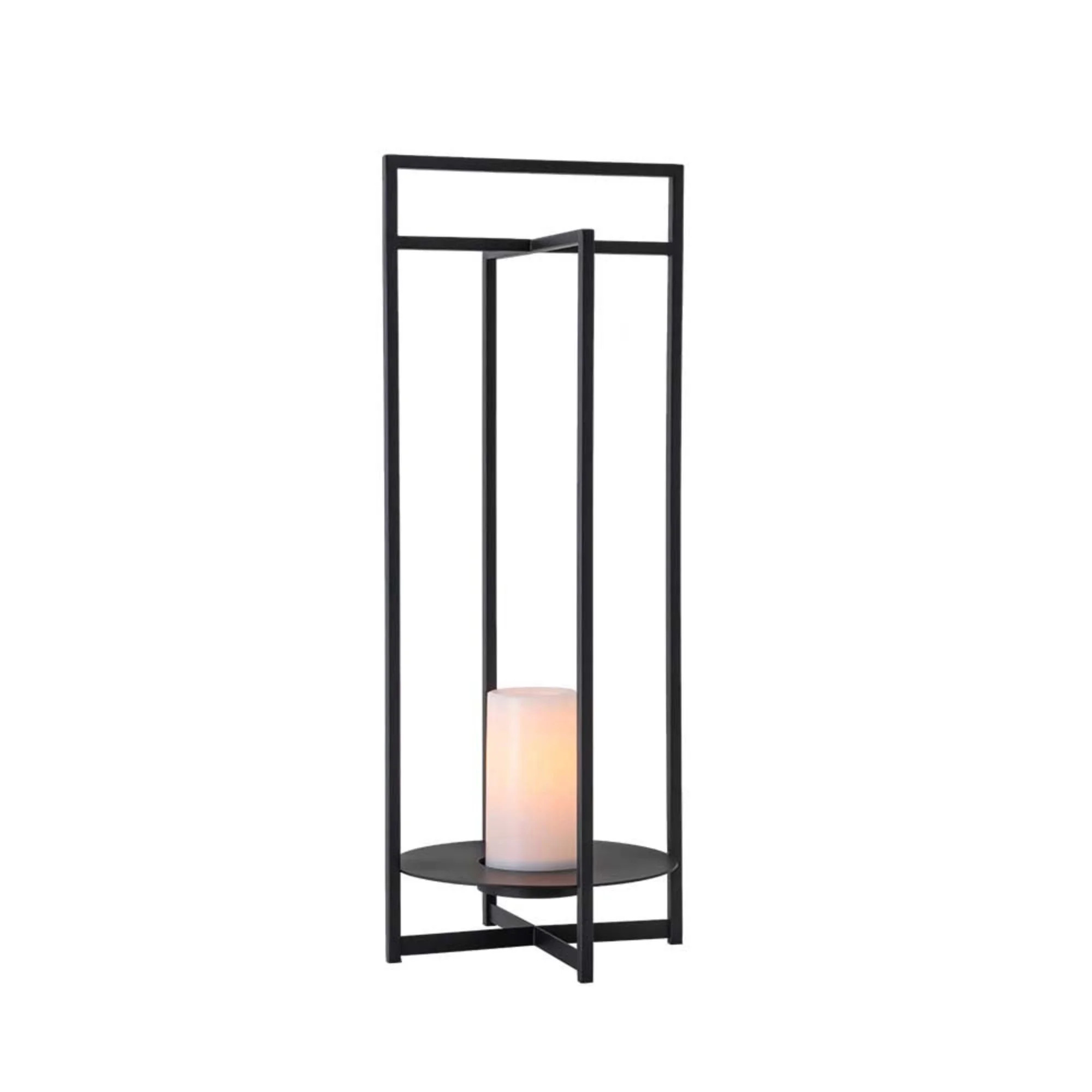 Large H24 Inch Solar Lantern Outdoor with Flickering LED Candle Dusk to Dawn Auto Light IP44 Weat... | Walmart (US)