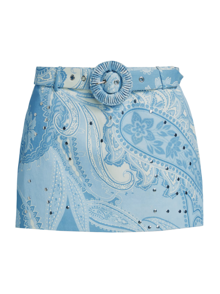 Hemant & Nandita Fiza Buckle Belt Miniskirt | Saks Fifth Avenue | Saks Fifth Avenue