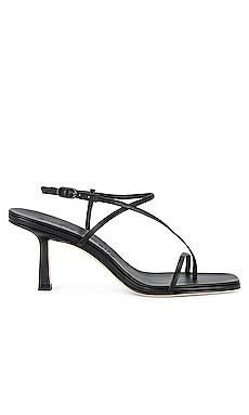 Studio Amelia Cross Front 70 Heel in Black from Revolve.com | Revolve Clothing (Global)