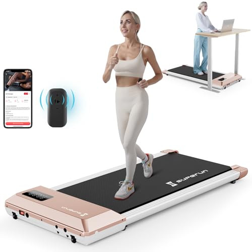 SupeRun Smart Walking Pad Treadmill, Under Desk Treadmill for Home Office, Quiet Portable Walking Pad with 2.5 HP, 265 lbs Capacity | Amazon (US)