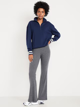 High-Waisted Fashion Ribbed Flare Leggings | Old Navy (US)