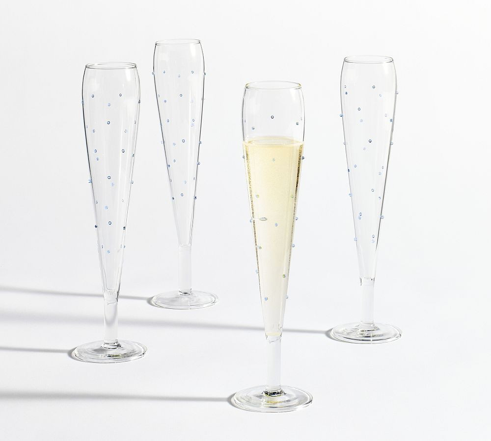 Confetti Celebration Flutes - Set of 4 | Pottery Barn (US)