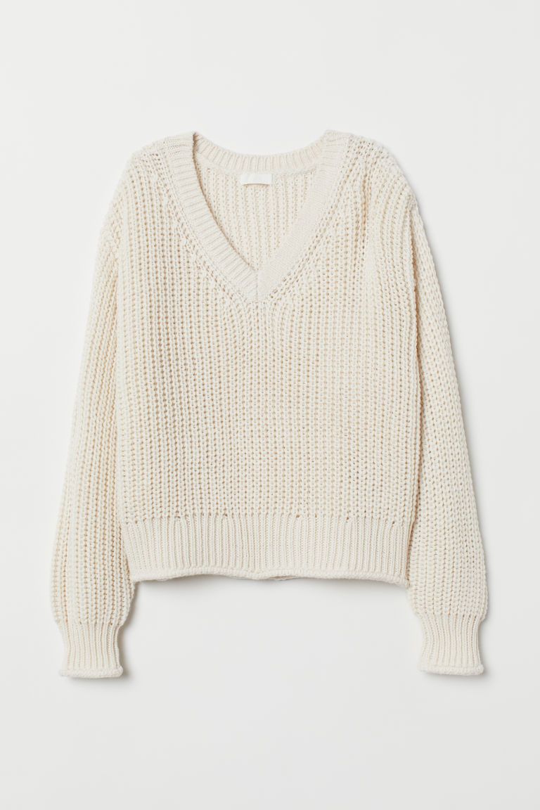 H & M - Knit Sweater - White | H&M (US)