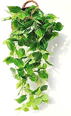 JUSTOYOU Artificial Hanging Plants Ivy Vine Fake Leaves Greeny Chain Wall Home Room Garden Weddin... | Amazon (US)