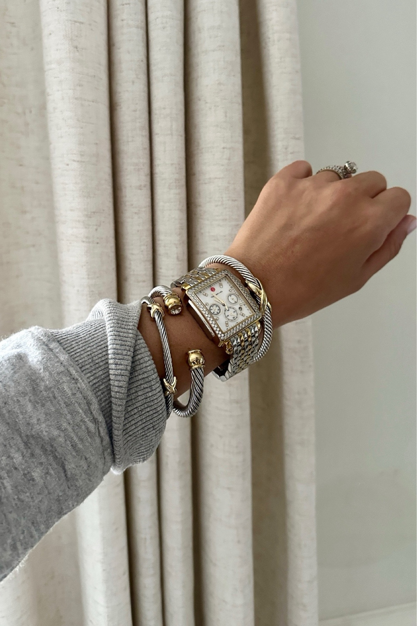 Watch & bracelet stack. Use my code LAUREN25 to get an additional 25% OFF on all items! Cuffs (3 of them) come out to be under $35! 👏🏼

#LTKSeasonal #LTKItBag #LTKStyleTip
