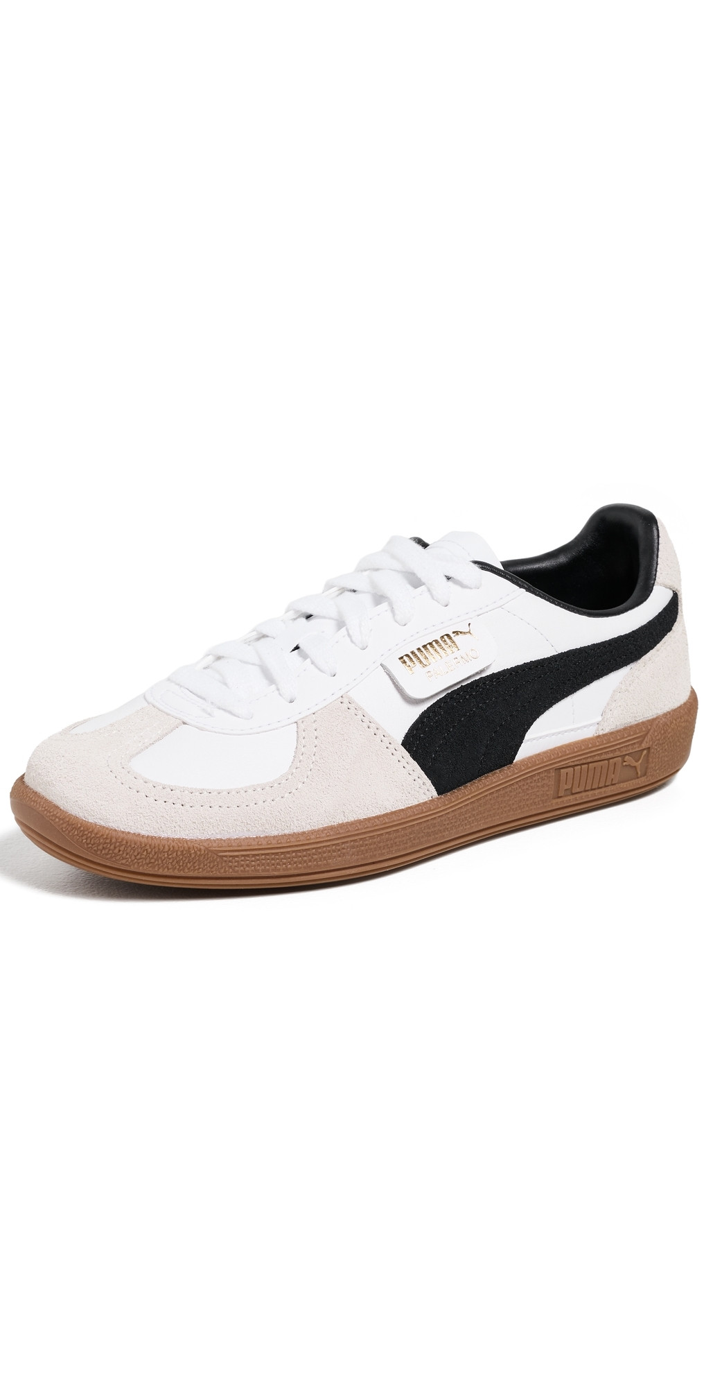 PUMA Palermo Leather Sneakers Puma White/Vapor Grey/Gum 7 | Shopbop