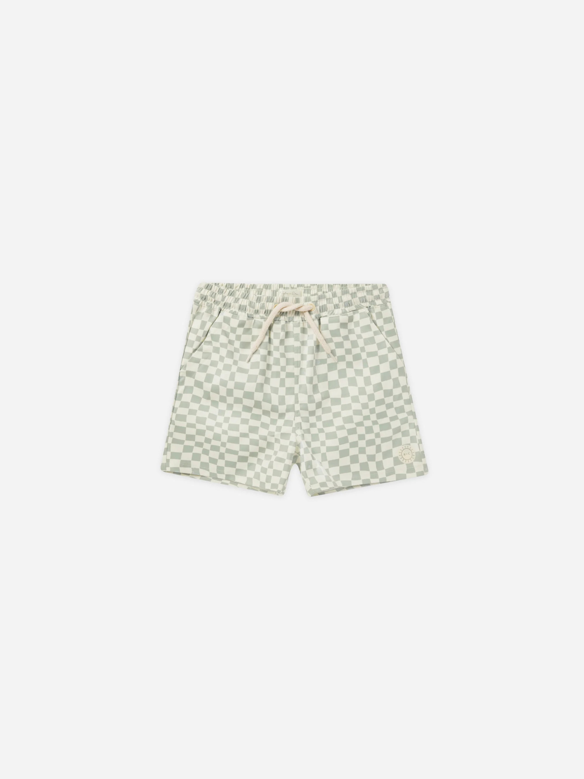 Boardshort || Seafoam Check | Rylee + Cru