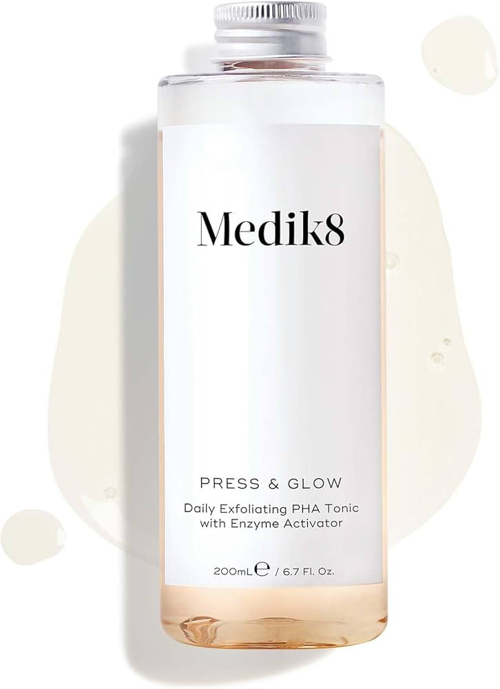 Medik8 Press & Glow Refill - Daily PHA Exfoliating Facial Toner - Smooths Skin Surface & Boosts R... | Amazon (UK)
